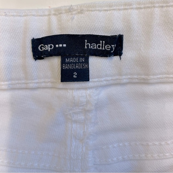 Gap hadley white jean cut off shorts zip/button front w pockets women's size 2 - Picture 5 of 8